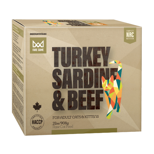 BCR FARE GAME CAT TURK/SARD/BEEF 2LB - Just Simcoe