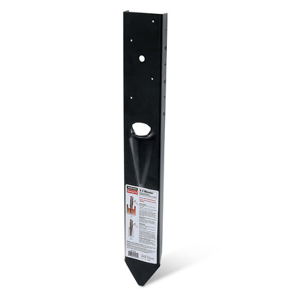 E-Z Mender 12-Gauge Black Powder-Coated Mender Plate for 4 x 4 Wood Post