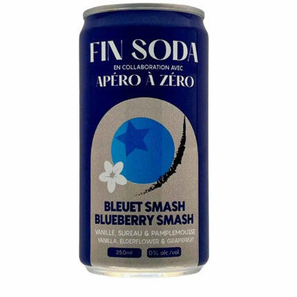 Fin Soda Non - Alcoholic Blueberry Smash Cocktail - Just Simcoe