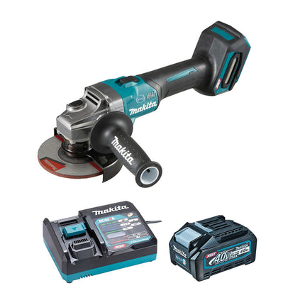 Makita XGT 40V (4.0Ah) Max Li-ion Brushless 5" Angle Grinder Kit (Slide Switch)