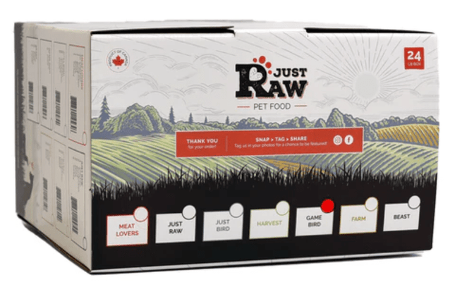 JUST RAW PURE GAME BIRD COMBO 24LB - Just Simcoe