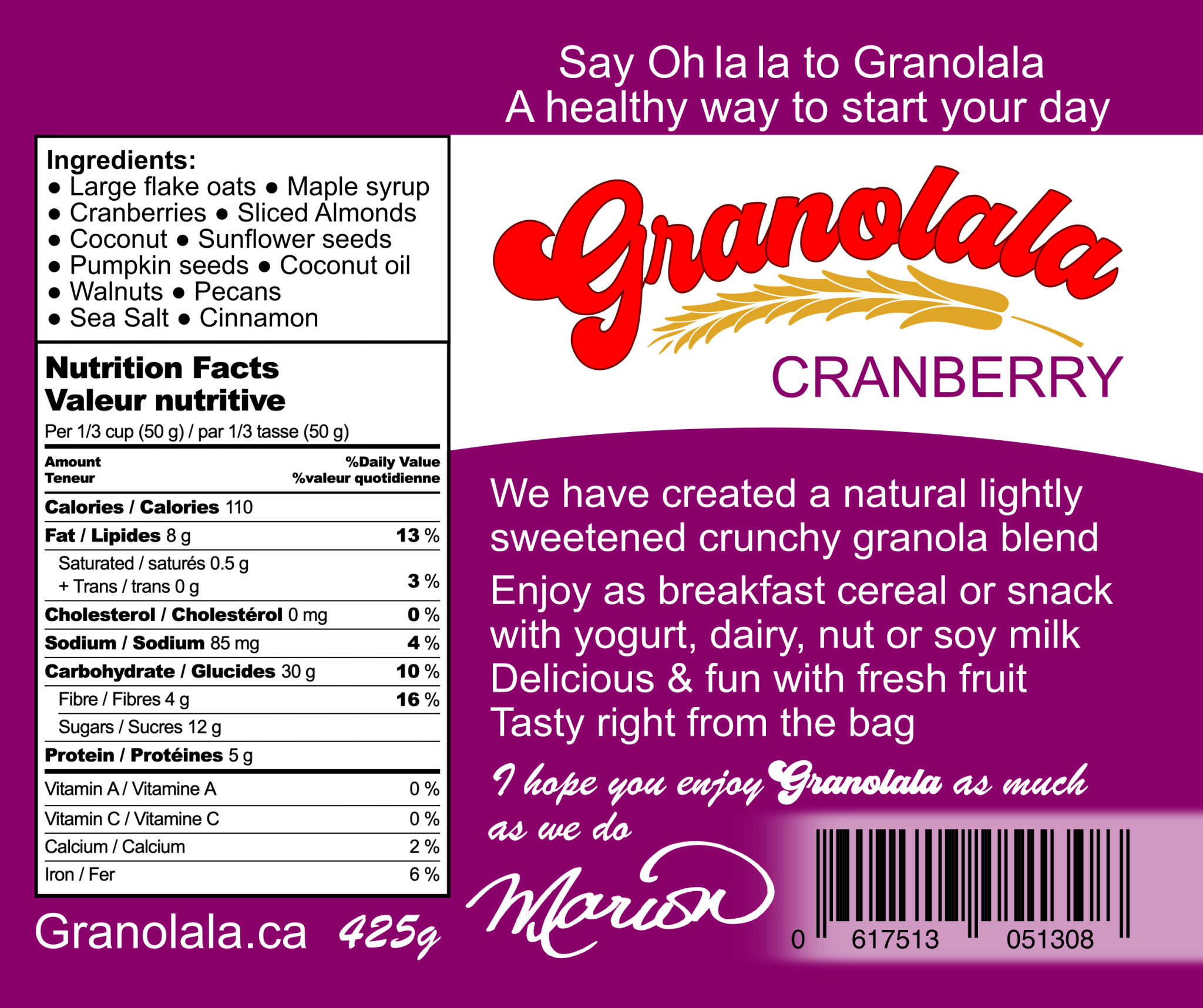 Granolala  Cranberry