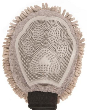 DGS DIRTY DOG GROOMING MITT GREY