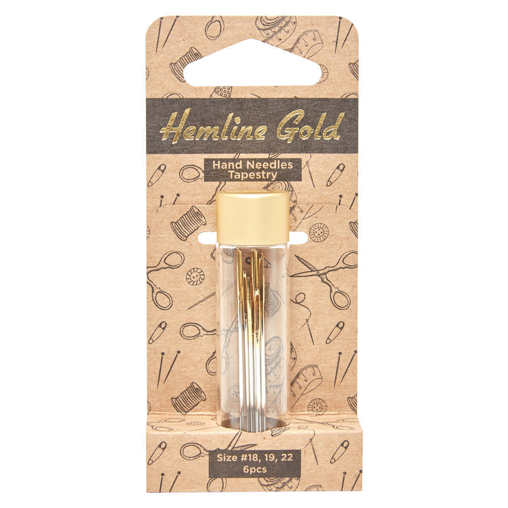 Hemline Gold Tapestry Needles, 6-Pack