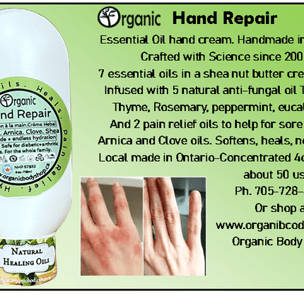 Hand Repair Cream. Herbal healing remedy. 30ml travel size - Just Simcoe