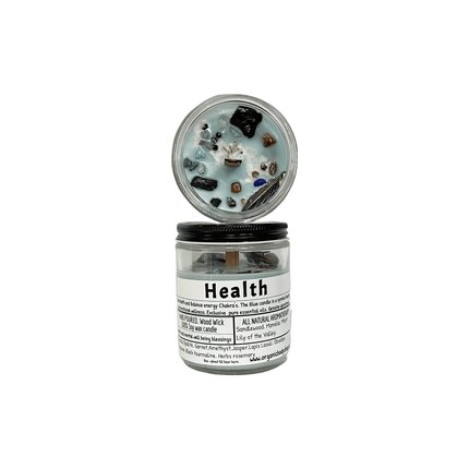 Health Crystal Candle. Soy.Wood wick - Just Simcoe