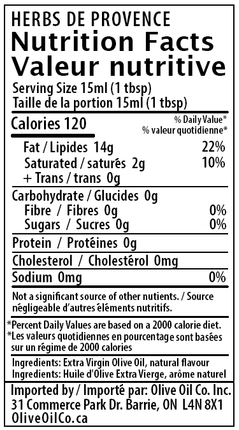 Herbes de Provence Olive Oil - JustSimcoe.ca