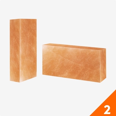 Himalayan Salt Bricks 8" x 4" x 2" - Pack 2