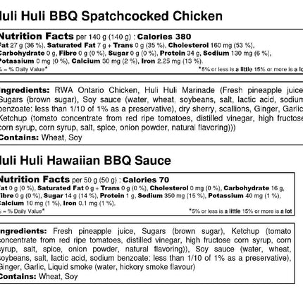 Grilled Huli Huli BBQ Half Chicken