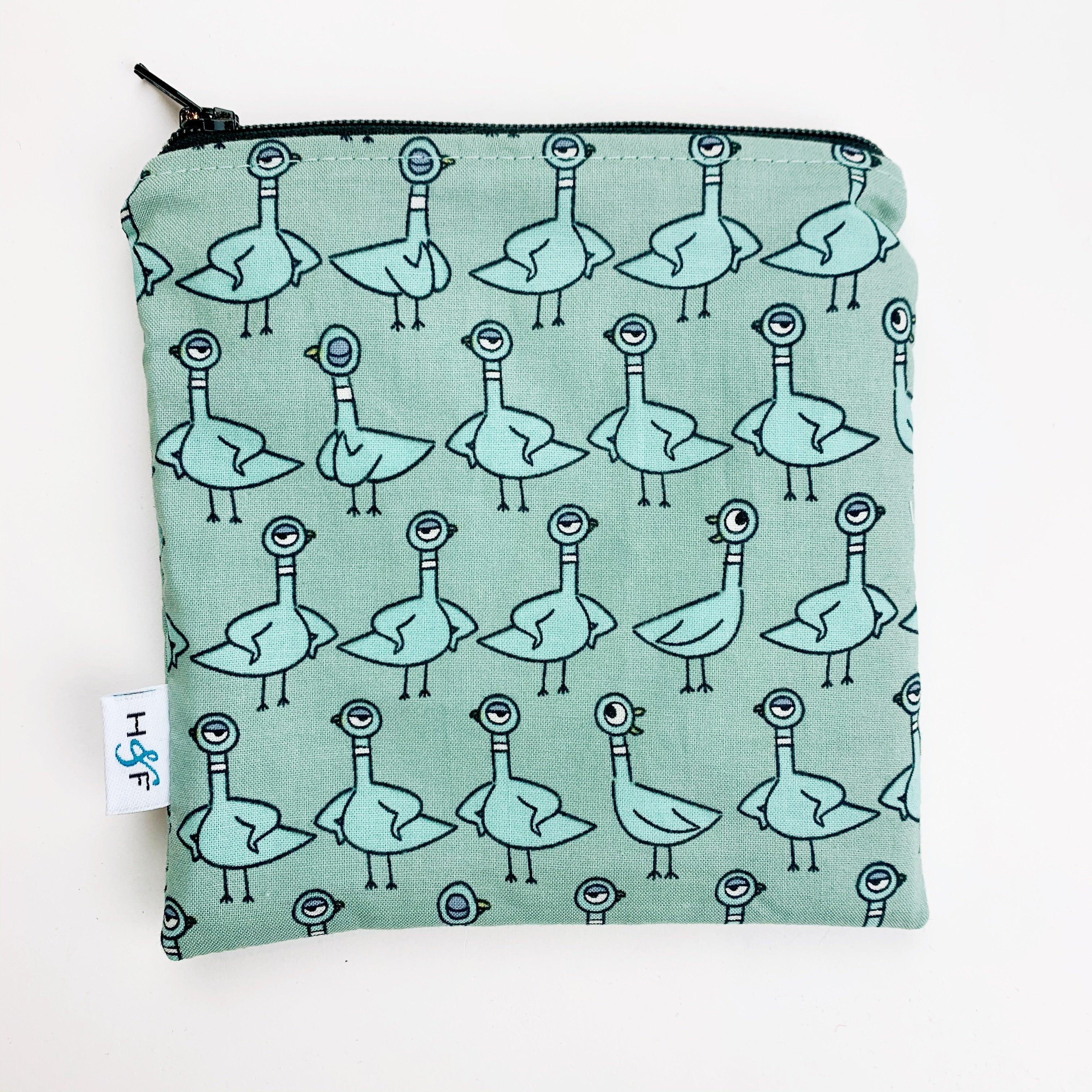 MEDIUM 'square' ReUsable Snack Bag - don't let the pigeon