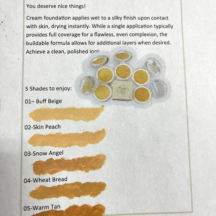 Foundation Cream. Vegan. buff beige 01 - Just Simcoe