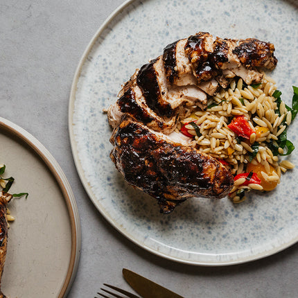 Grilled Mediterranean 1/2 Chicken Dinner for 2