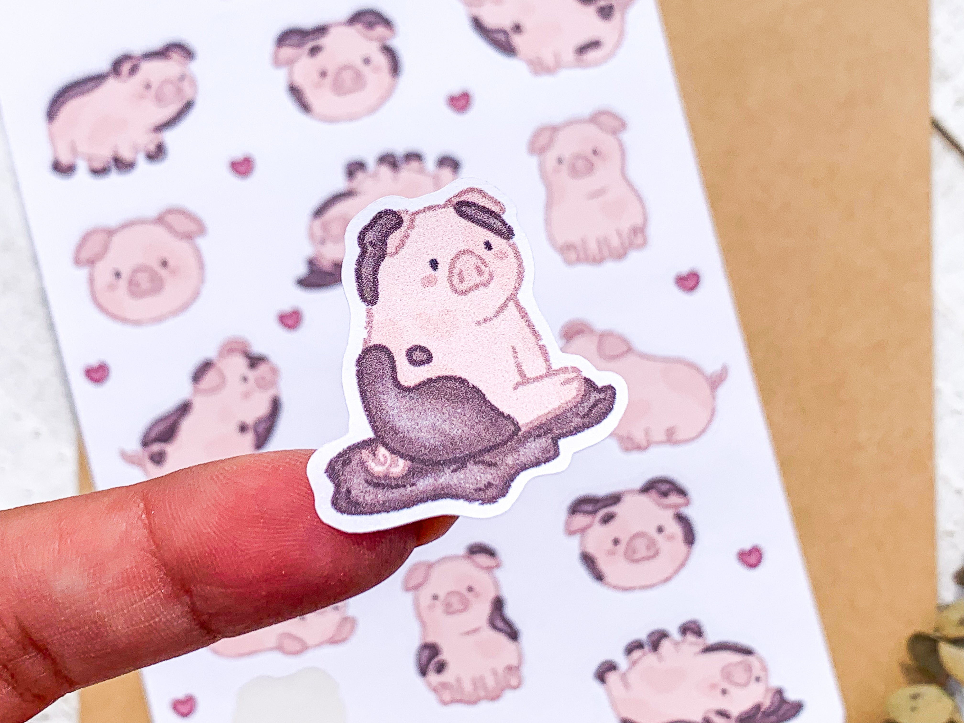Pigs In Mud Sticker Sheet