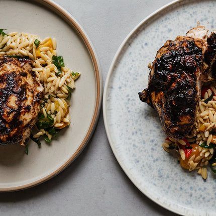 Grilled Mediterranean 1/2 Chicken Dinner for 2