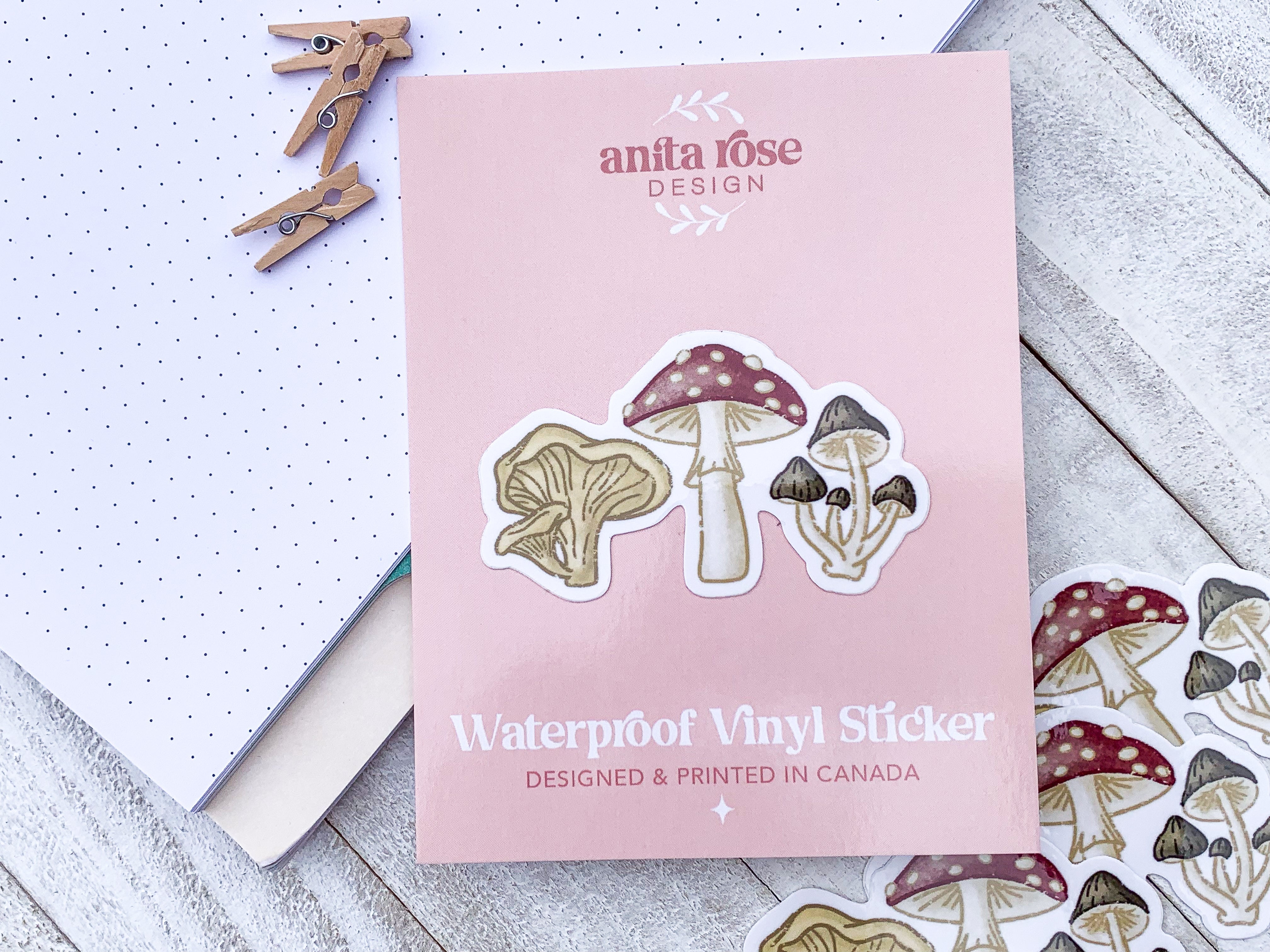 Mushroom Decal Waterproof Sticker