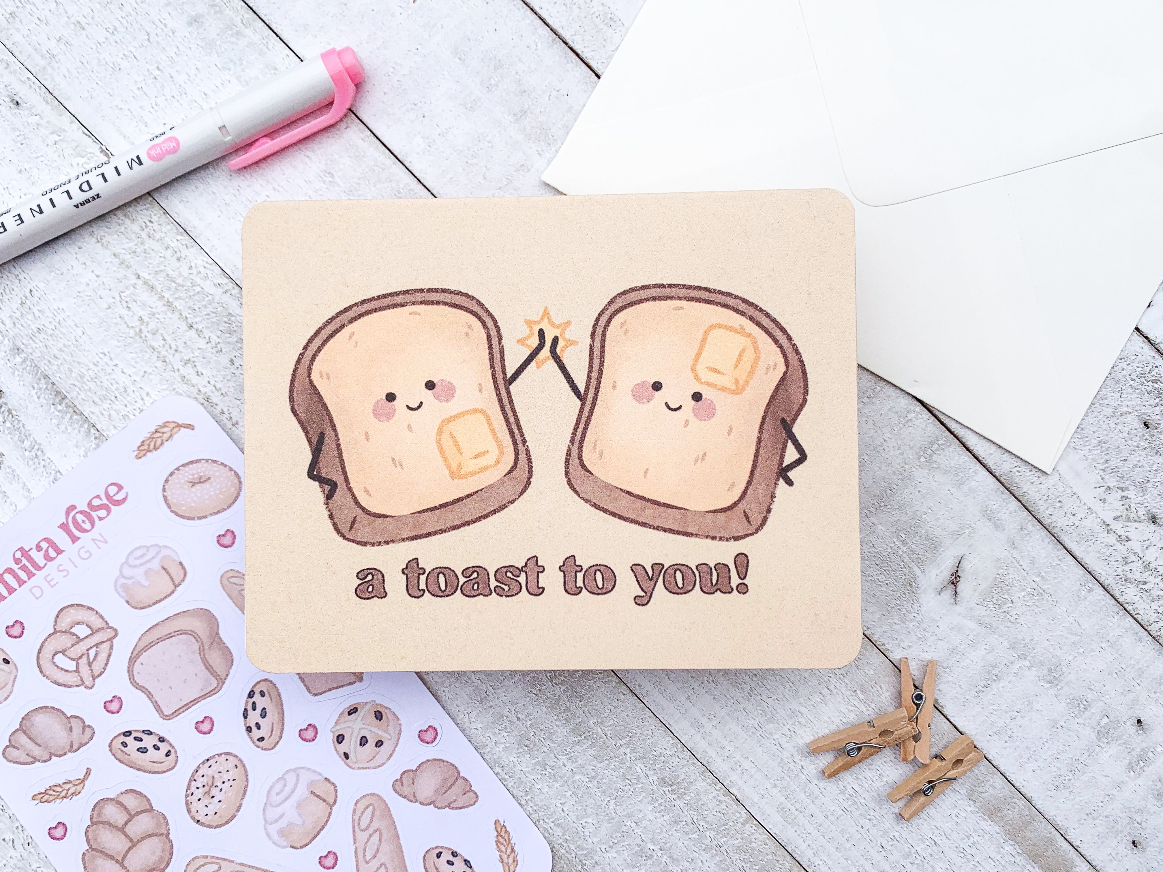 "A Toast to You" Greeting Card