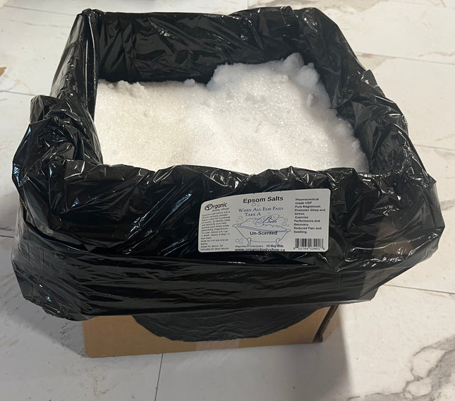 Epsom salt.Pure Magnesium. Unscented 35Lb. Box - Just Simcoe