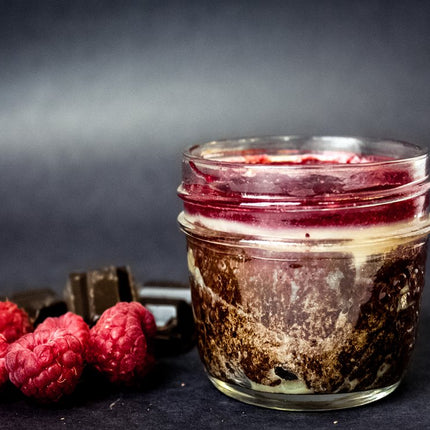 Decadent Chocolate Moussecake with Raspberry Chambord Coulis GF