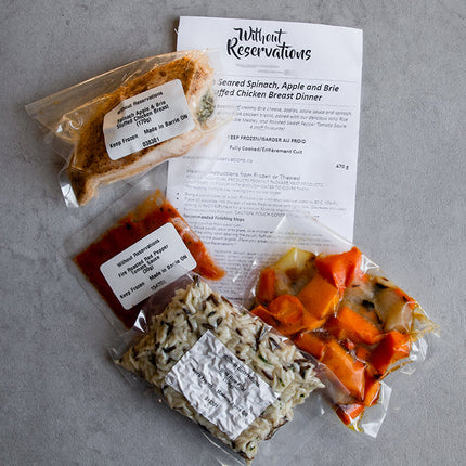 Spinach, Apple and Brie Stuffed Chicken Breast  Dinner Kit