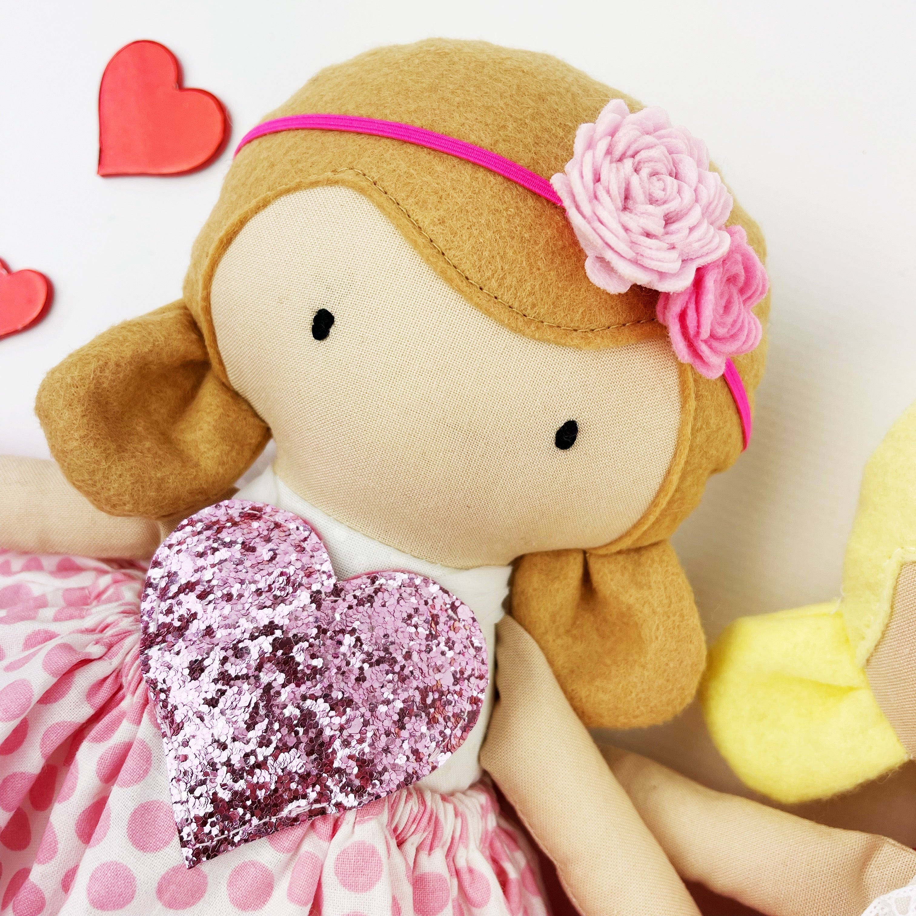 Mini Pal 14" doll Valentines heart dress - FREE