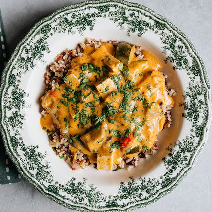 Really Good Vegan Thai Coconut Vegetable Curry with Red and Black Rice Kit