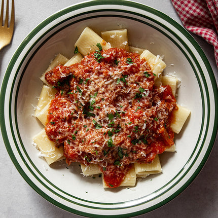 Braised Lamb Ragù with Rigatoni