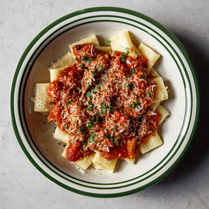 Braised Lamb Ragù with Rigatoni