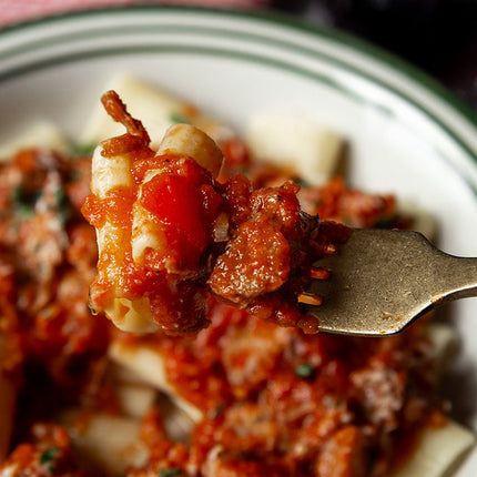 Braised Lamb Ragù with Rigatoni