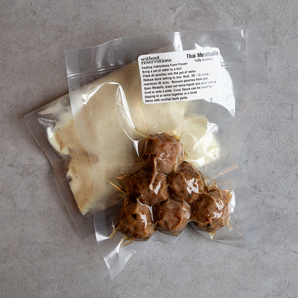 Thai Meatballs with Thai Curry Sauce