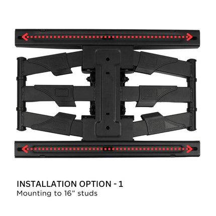 Full Motion TV Wall Mount: Slim Profile, Supports 37” to 75” TVs, Holds up to 100 lbs - TEXONIC AV Inc