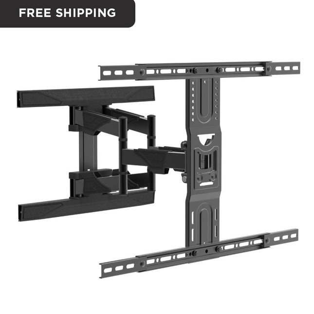 Full Motion TV Wall Mount: Slim Profile, Supports 37” to 75” TVs, Holds up to 100 lbs - TEXONIC AV Inc