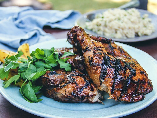 Grilled Huli Huli Hawaiian BBQ  1/2 Chicken Dinner Kit for 2