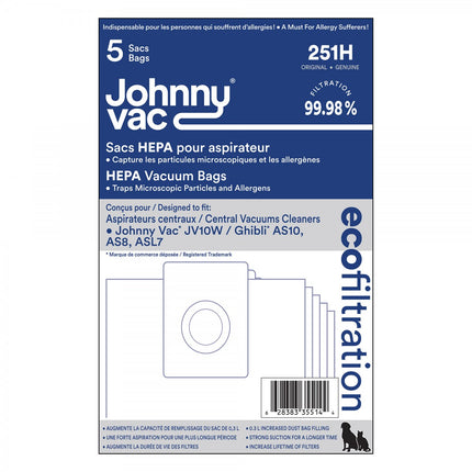 Johnny Vac Vacuum Bags - JV10 BAGS