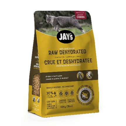 JAY'S RAW DEHYD CHIC & BEEF CAT 454G - Just Simcoe