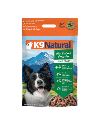 K9 NATURAL LAMB FREEZE DRIED 3.6KG