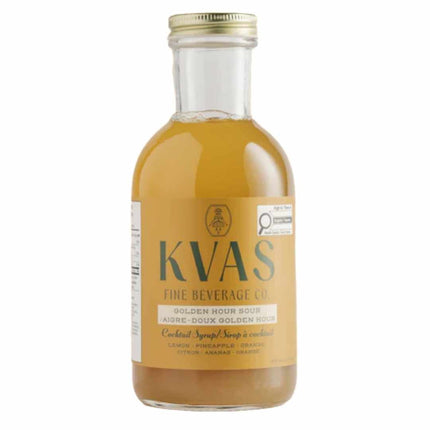 KVAS Golden Hour Sour Cocktail Syrup (Whisky Sour Simple Syrup) - JustSimcoe.ca