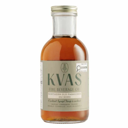 KVAS Fine Beverage Co. Northern Old Fashioned Cocktail Syrup | Maple, Brown Sugar, Spice & Smoke