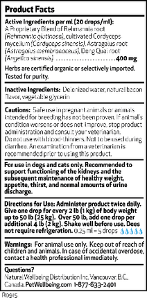 PET WELLBEING KIDNEY SUPPORT GOLD 2OZ - Just Simcoe