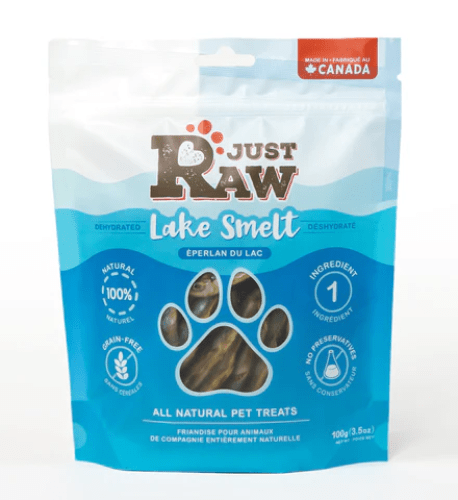 JUST RAW DEHY LAKE SMELT 85G - Just Simcoe