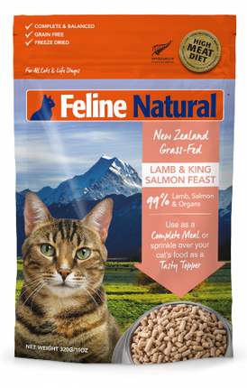 FELINE NATURAL FD LAMB/SALMON 320G