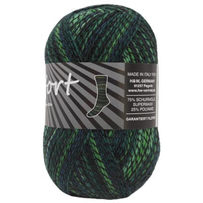 Comfort Wolle Sock 4-Ply - 222 Green Marl