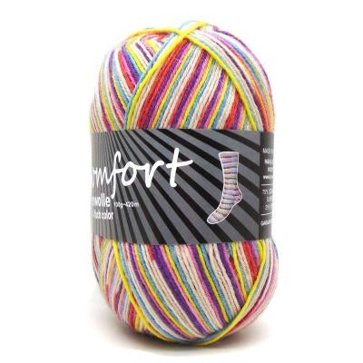 Comfort Wolle Sock 4-Ply - 08.623 Rainbow Stripe