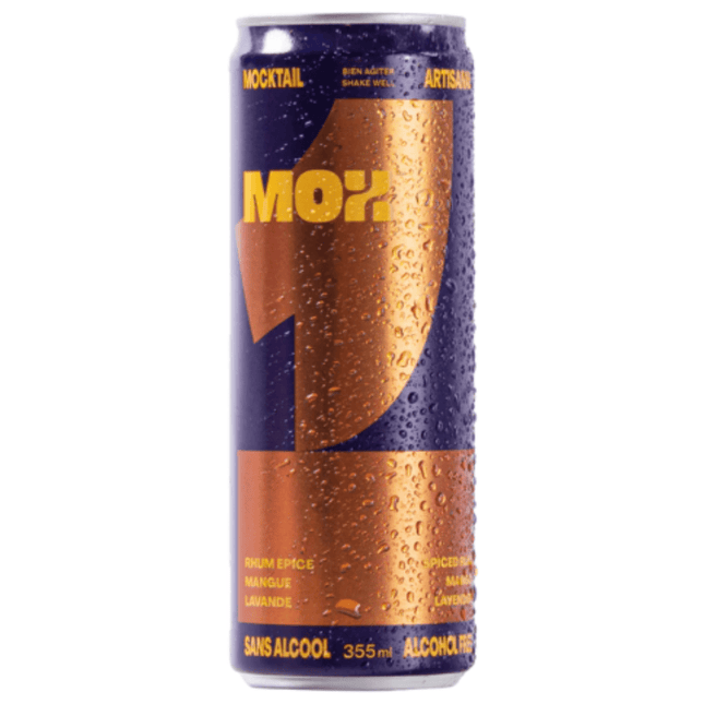 Mox Mocktails | Mox 1 - Non - Alcoholic Spiced Rum, Mango, and Lavender - Just Simcoe