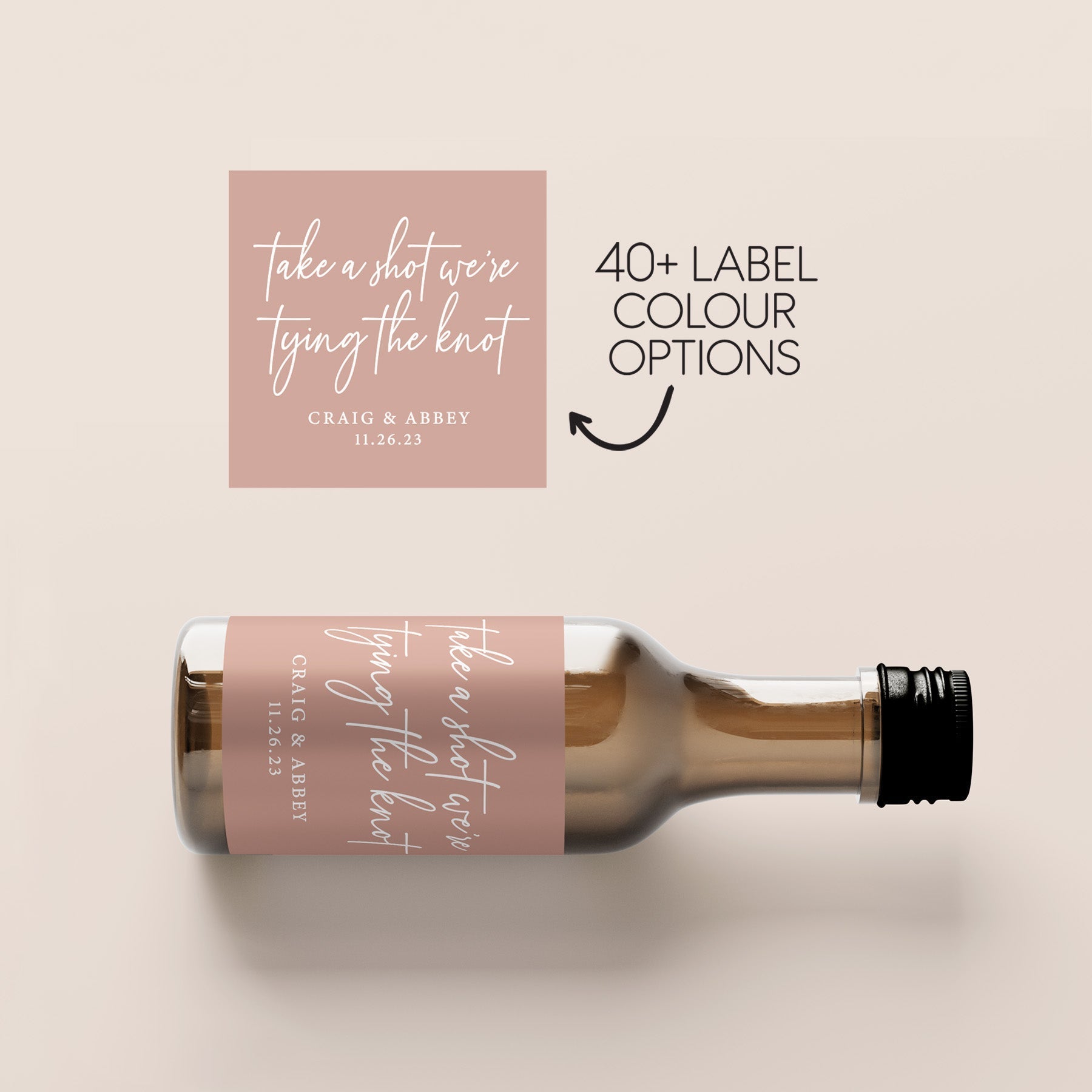 Multi Colour Take A Shot Favour | Mini Liquor Labels