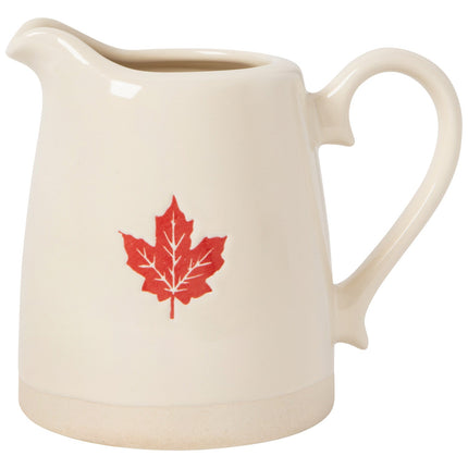 Canadiana Maple Leaf Syrup/Creamer Pitcher