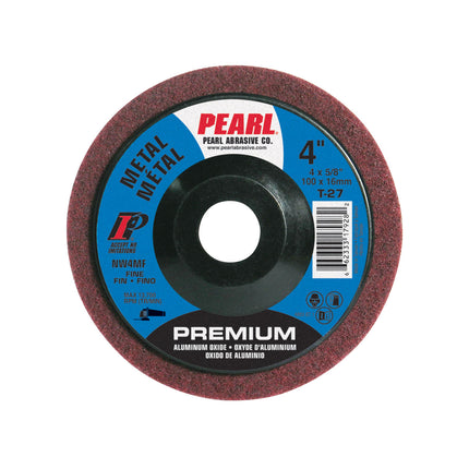 Pearl NW45MF Premium Surface Prep Wheel 4-1/2" x 7/8" AO Maroon, Fine Grit