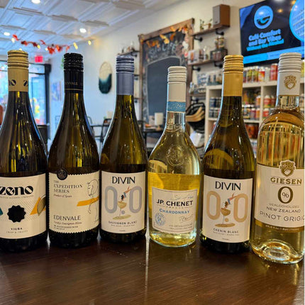 Sober Sips White Wine Discovery Collection – 6-Bottle Non-Alcoholic White Wine Bundle