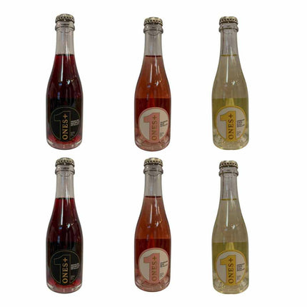 Ones+ Non-Alcoholic Sparkling Wine Variety Pack (6 x  200 mL Bottles) | <0.5% ABV