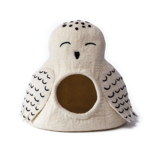 DHARMA DOG SNOWY OWL CAVE WHITE/BLK