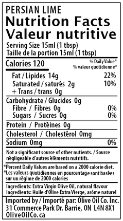 Persian Lime Olive Oil - JustSimcoe.ca